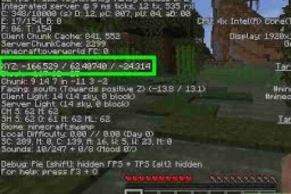How to turn on coordinates in Minecraft